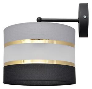 Nástenná lampa HELEN 1xE27/15W/230V čierna/šedá/zlatá