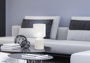 Krémovobiela stolová lampa s textilným tienidlom (výška 32 cm) Iner – Candellux Lighting
