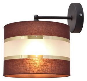 Nástenná lampa HELEN 1xE27/15W/230V hnedá/čierna/zlatá