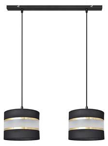 Luster na lanku HELEN 2xE27/15W/230V čierna/zlatá