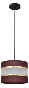 Luster na lanku HELEN 1xE27/15W/230V pr. 20 cm hnedá/čierna/zlatá