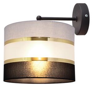 Nástenná lampa HELEN 1xE27/15W/230V čierna/šedá/zlatá