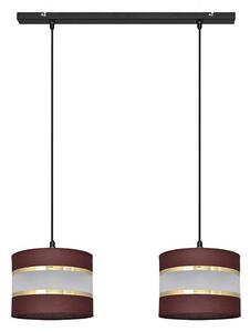 Luster na lanku HELEN 2xE27/15W/230V hnedá/čierna/zlatá