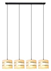 Luster na lanku HELEN 4xE27/15W/230V krémová/čierna/zlatá