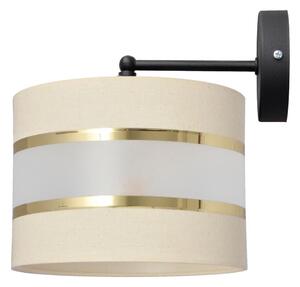 Nástenná lampa HELEN 1xE27/15W/230V krémová/čierna/zlatá