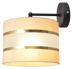 Nástenná lampa HELEN 1xE27/15W/230V krémová/čierna/zlatá