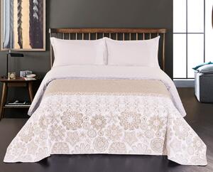 DecoKing Prikrývka na posteľ Alhambra béžová/biela Rozmer: 170x210