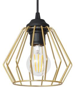 Luster na lanku AGAT 3xE27/15W/230V zlatá/čierna