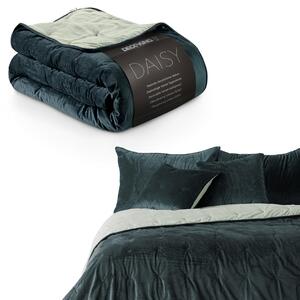 DecoKing Prikrývka na posteľ Daisy tmavo modrá/krémová Rozmer: 170x210