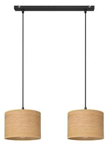 Luster na lanku ALBA 2xE27/15W/230V hnedá/čierna