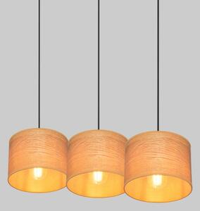 Luster na lanku ALBA 3xE27/15W/230V hnedá/čierna