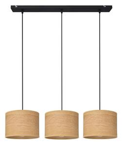 Luster na lanku ALBA 3xE27/15W/230V hnedá/čierna