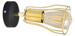 Nástenné bodové svietidlo TUBE 1xE27/15W/230V zlatá/čierna