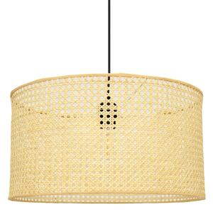 Luster na lanku ALBA 2xE27/15W/230V ratan/čierna