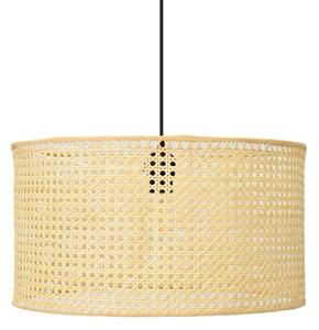 Luster na lanku ALBA 2xE27/15W/230V ratan/čierna
