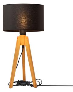 Stolná lampa ALBA 1xE27/15W/230V čierna/dub