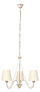 Luster na reťazi MALBO 3xE27/15W/230V béžová