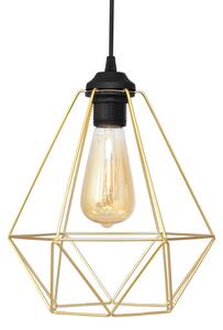 Luster na lanku KARO 1xE27/15W/230V zlatá/čierna