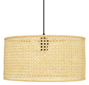 Luster na lanku ALBA 1xE27/15W/230V pr. 40 cm ratan/čierna