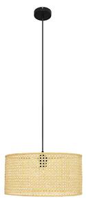 Luster na lanku ALBA 1xE27/15W/230V pr. 40 cm ratan/čierna