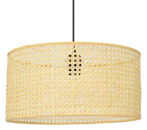 Luster na lanku ALBA 1xE27/15W/230V pr. 40 cm ratan/čierna