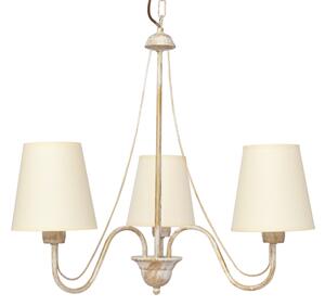 Luster na reťazi MALBO 3xE27/15W/230V béžová