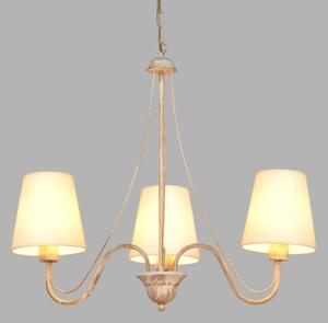 Luster na reťazi MALBO 3xE27/15W/230V béžová