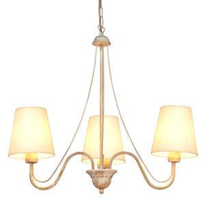 Luster na reťazi MALBO 3xE27/15W/230V béžová