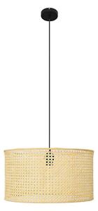 Luster na lanku ALBA 1xE27/15W/230V pr. 45 cm ratan/čierna
