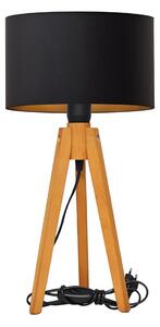 Stolná lampa ALBA 1xE27/15W/230V čierna/zlatá/dub