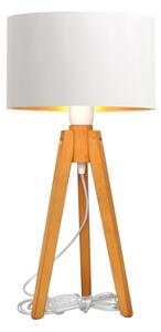 Stolná lampa ALBA 1xE27/15W/230V biela/zlatá/dub