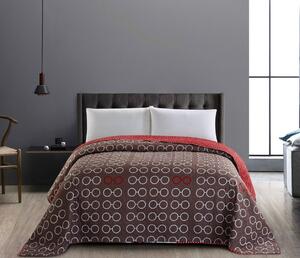 DecoKing Prikrývka na posteľ pes hnedá/červená Rozmer: 220x240