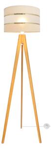 Stojacia lampa HELEN 1xE27/15W/230V krémová/zlatá/dub
