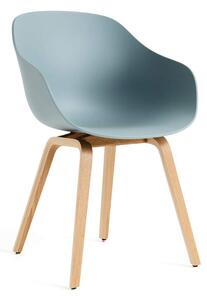 HAY Stolička AAC 222 Lacquered Oak Veneer, dusty blue