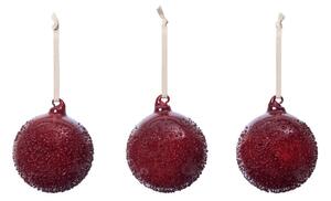 Ferm Living Vianočné banky Flurry M set 3ks, picante red