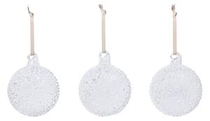 Ferm Living Vianočné banky Flurry M set 3ks, white