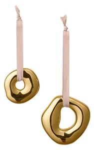 Ferm Living Vianočné banky Orrith Ornaments set 2ks, brass