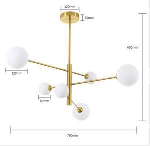 Luster na tyči DORADO 6xG9/40W/230V zlatý
