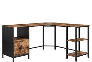 VASAGLE Písací stôl Industry - 137x150x75 cm
