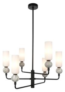ITALUX PND-95331-6-BK - Stropný luster s tyčou SANTOS 6xG9/40W/230V, čierny