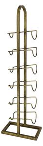 Stolný stojan na víno Antique Brass – pre 6 fľaší