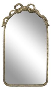 Zrkadlo v kovovom ráme Bow Antique Brass 56 × 95 cm
