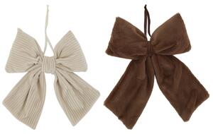 Dekoratívne mašle Beige/Mocca – set 2 ks