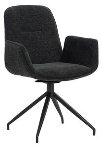 STOLIČKA S PODRÚČKAMI, ženilka, čierna MID.YOU - Stoličky, Online Only
