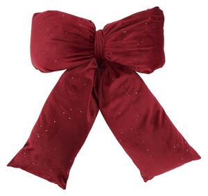Dekoratívny vankúš z velúru Red Bow