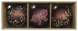 Vianočná ozdoba Mocca Ø 8 cm – set 3 ks