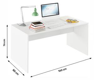 TEMPO Písací stôl, biela, RIOMA TYP 16