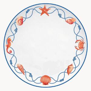 Porcelánové plytké taniere Cote De Mer, 4 ks