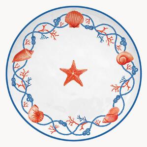 Porcelánové raňajkové taniere Cote De Mer, 4 ks