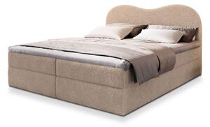 Manželská boxspring posteľ s úložným priestorom Fluvia N 180x200 - béžová